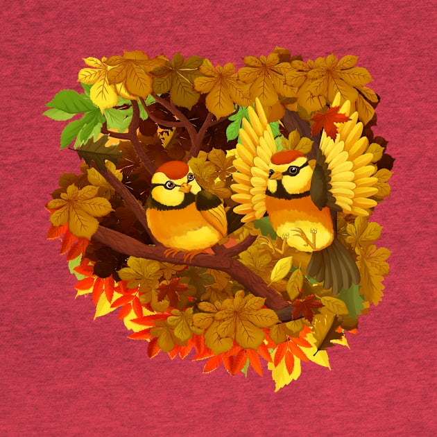 Full bloom | Autumn birds by hisameartwork